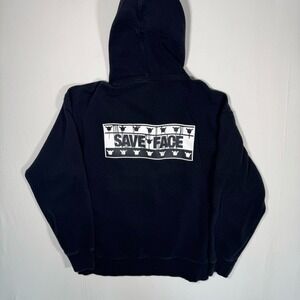 Uniqlo UT D'Face Save Face Hoodie M Black Pullover Graphic Streetwear Unisex‎